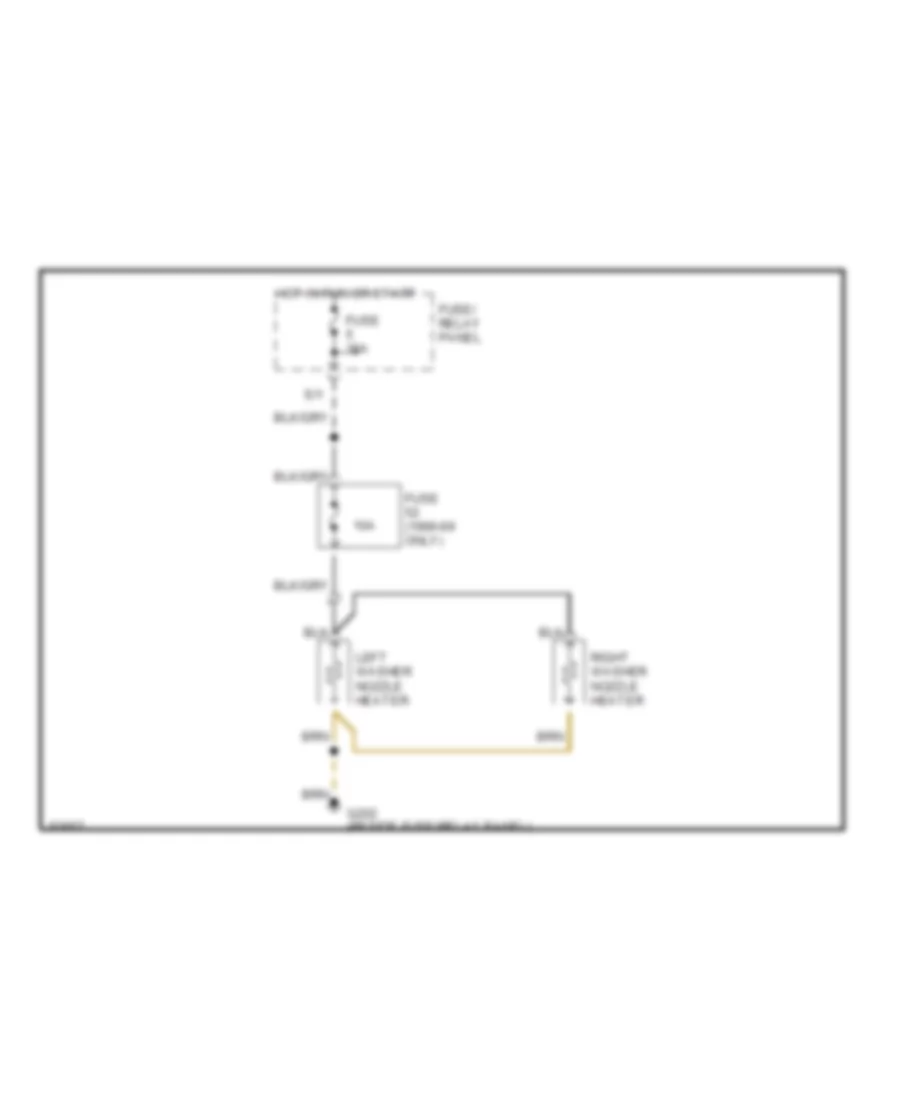 Heated Windshield Washer Wiring Diagram for Volkswagen Cabrio GL 1999