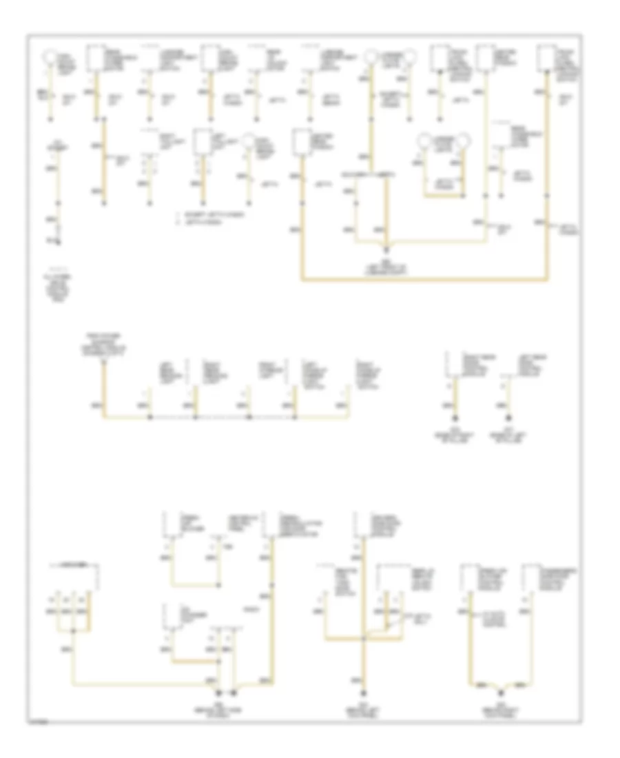 Ground Distribution Wiring Diagram Early Production 3 of 3 for Volkswagen Jetta GL 2005