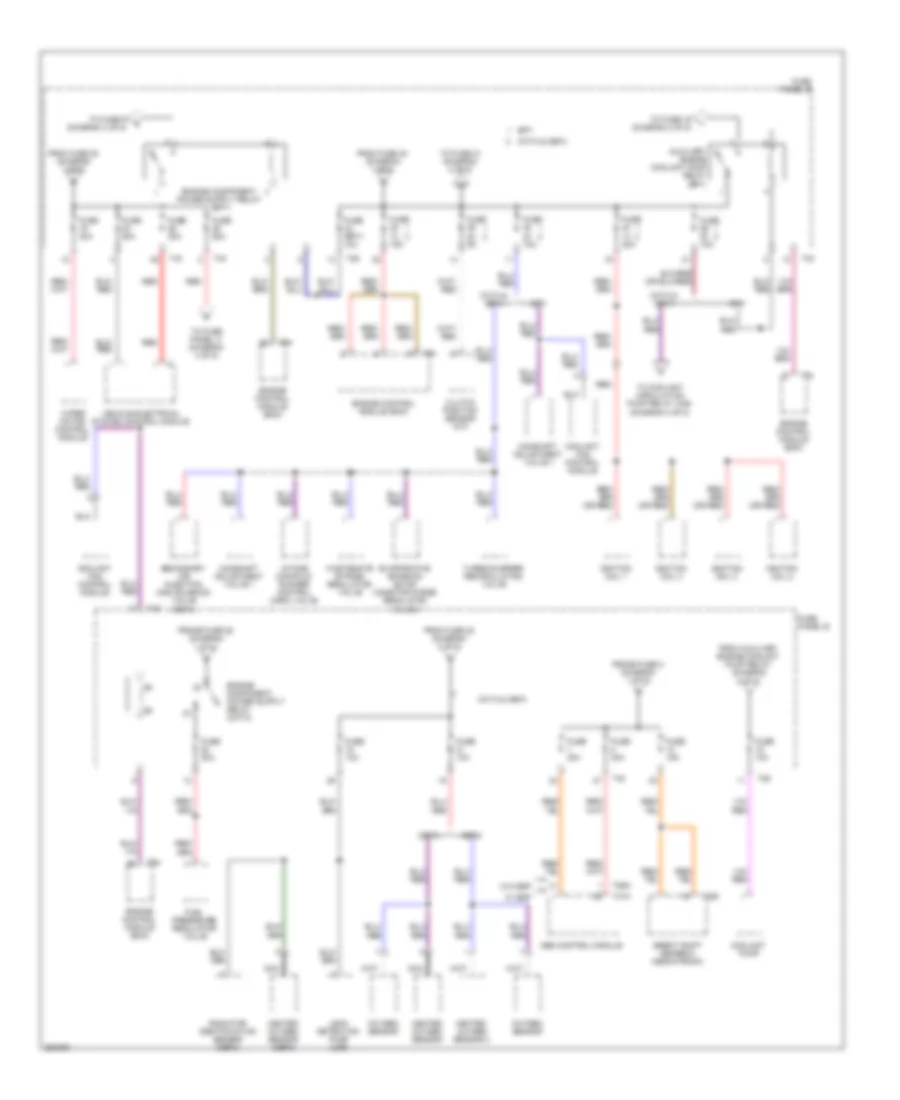 Power Distribution Wiring Diagram (2 of 5) for Volkswagen Rabbit S 2009