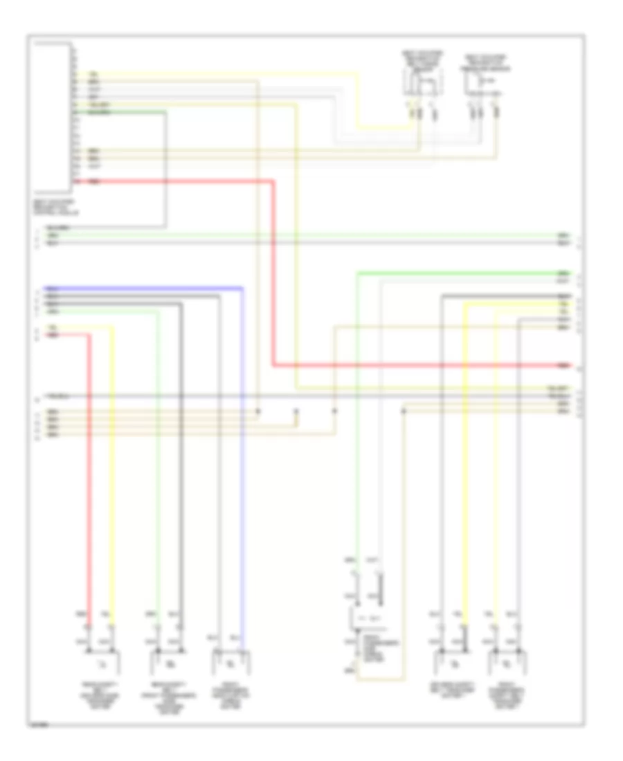 Supplemental Restraints Wiring Diagram (2 of 3) for Volkswagen Rabbit S 2009