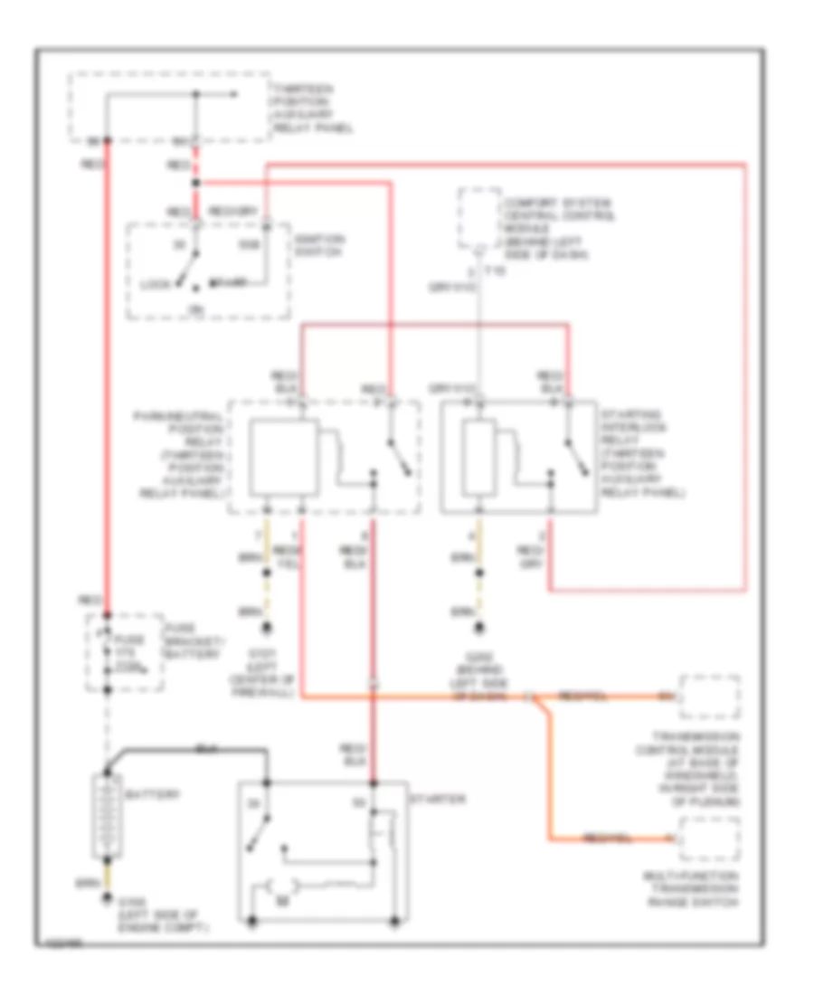 Starting Wiring Diagram A T for Volkswagen Golf GL 1999