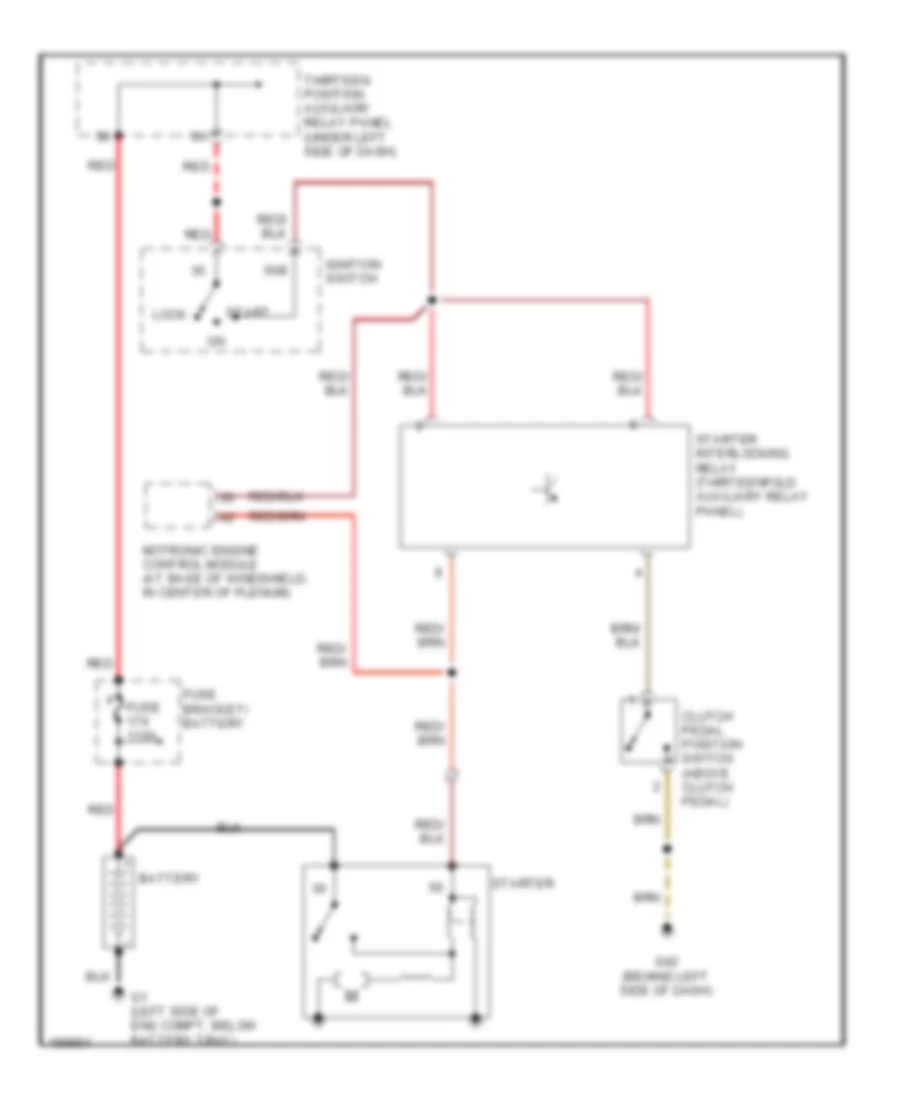 2 0L Starting Wiring Diagram M T Engine Code BBW for Volkswagen Jetta GLI 2005