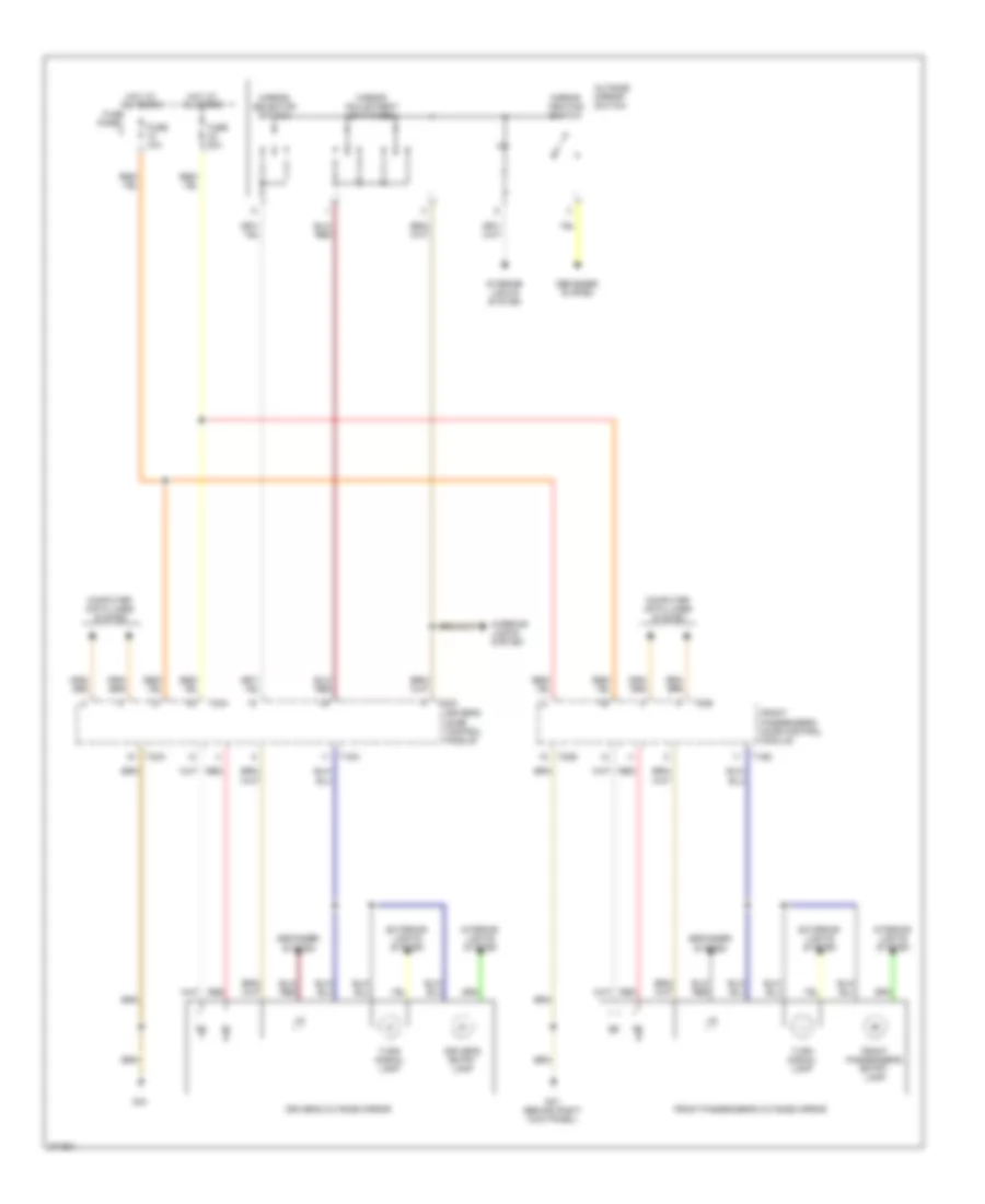 Power Mirrors Wiring Diagram Late Production for Volkswagen Jetta GLI 2005