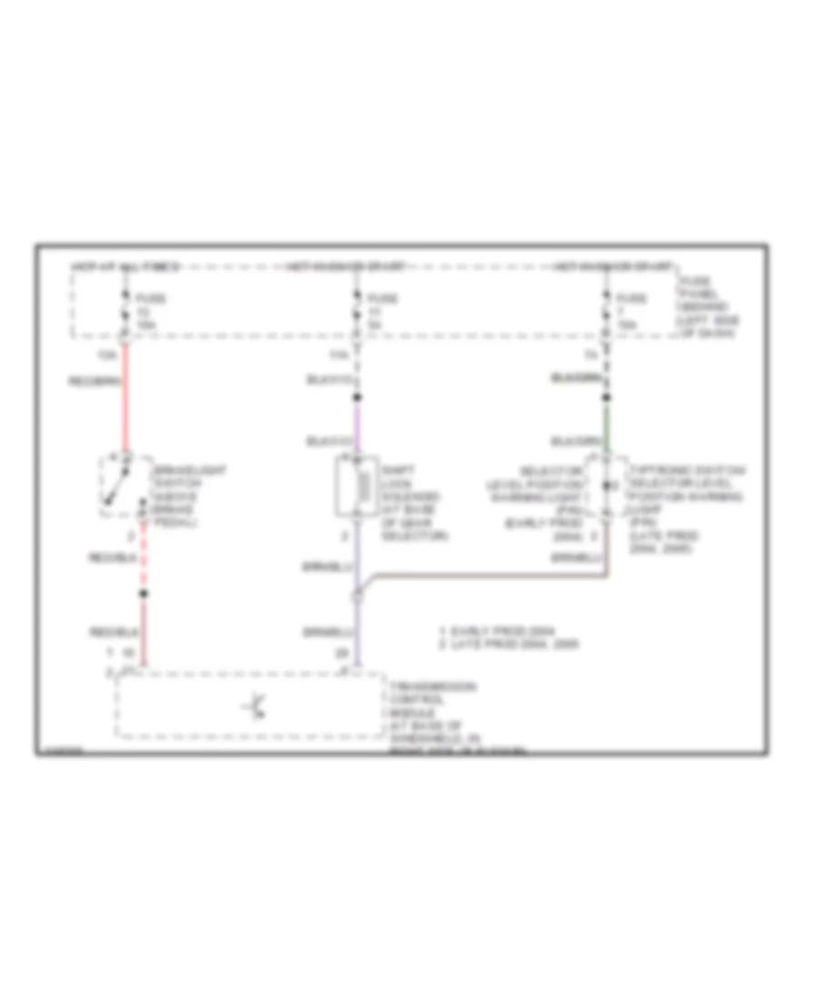 1 9L Turbo Diesel Shift Interlock Wiring Diagram Early Production for Volkswagen Jetta GLI 2005