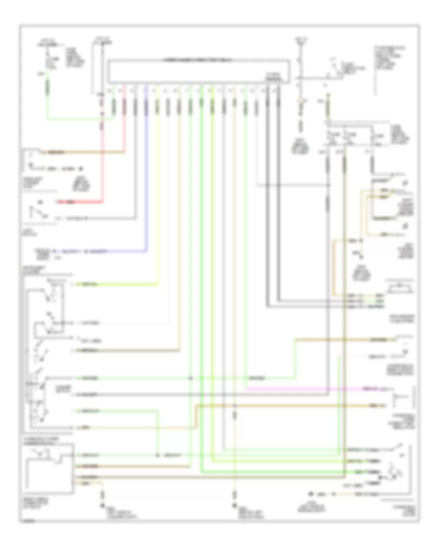 Электросхема стеклоочистителя, дворников и омывателя для Volkswagen GTI VR6 1999