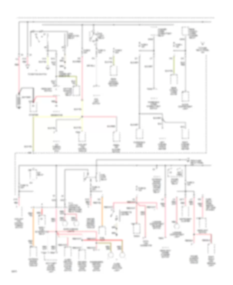 Power Distribution Wiring Diagram 1 of 3 for Volkswagen Golf III LE 1994