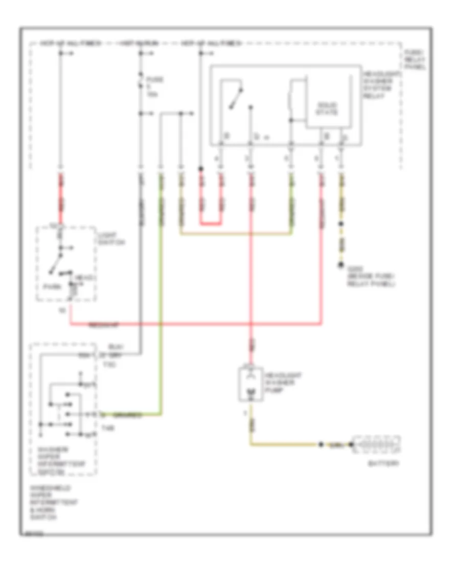 схема шайбы фары для Volkswagen Passat TDI 1997