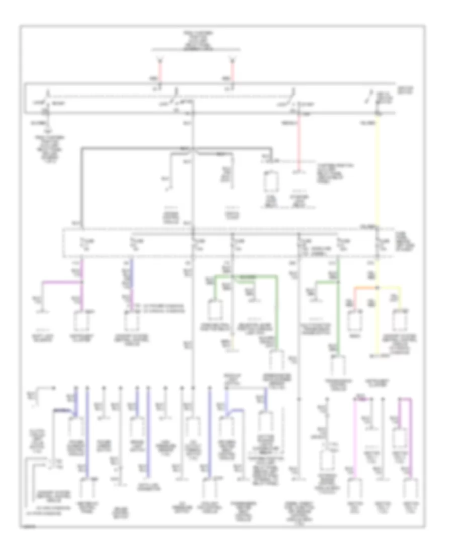 Power Distribution Wiring Diagram 2 of 3 for Volkswagen New Beetle GL 1999