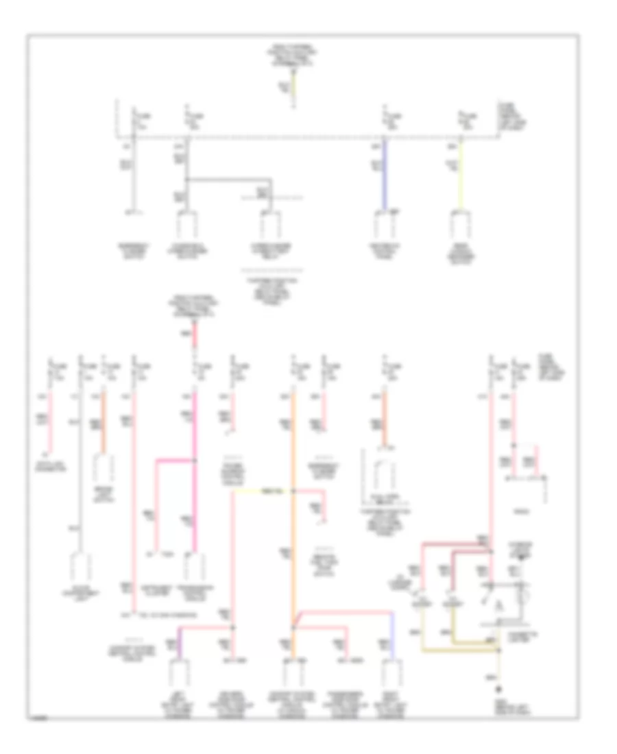 Power Distribution Wiring Diagram (3 of 3) for Volkswagen New Beetle GL 1999