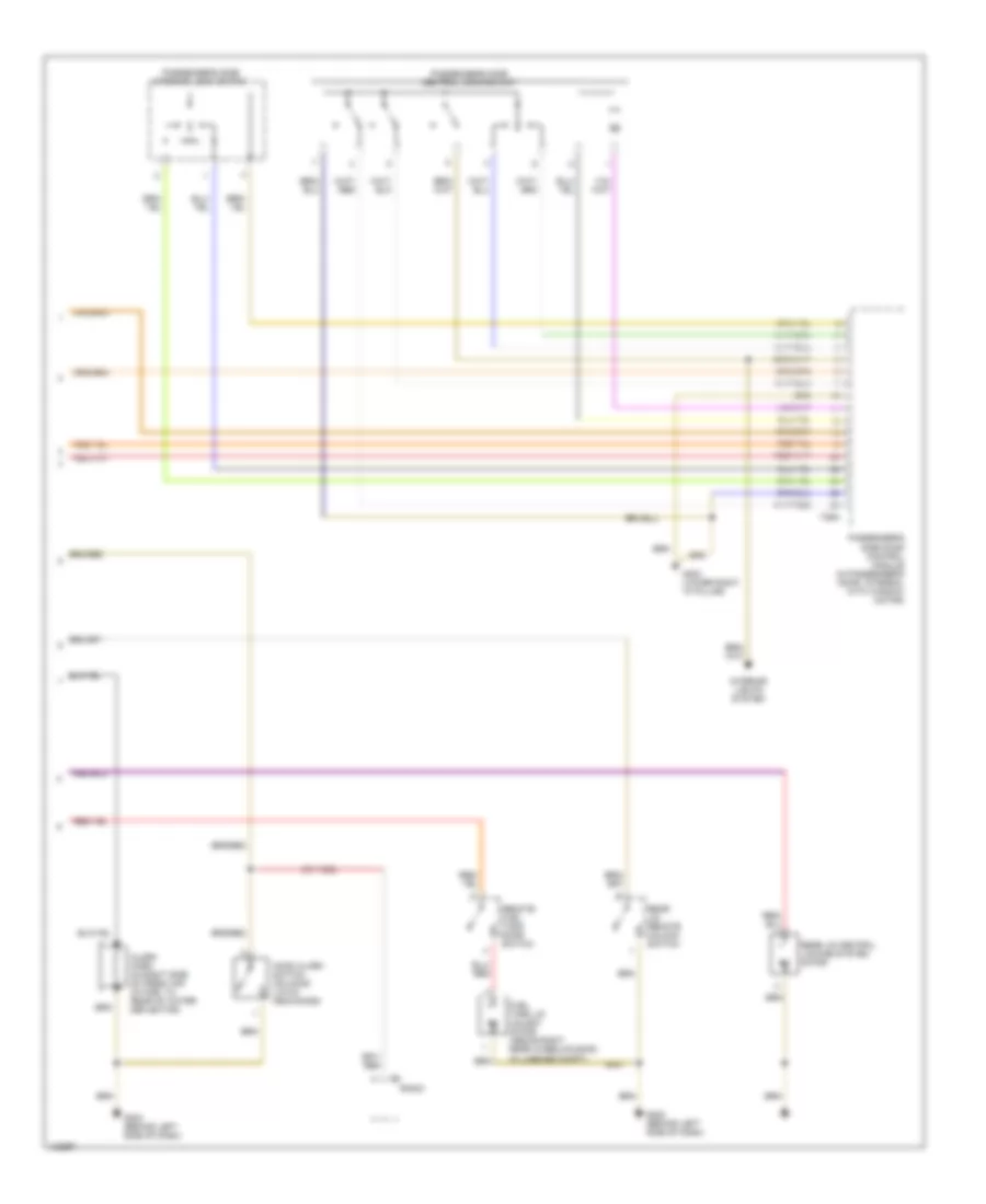 Power Door Lock Wiring Diagram, with Power Windows (2 of 2) for Volkswagen New Beetle GL 1999