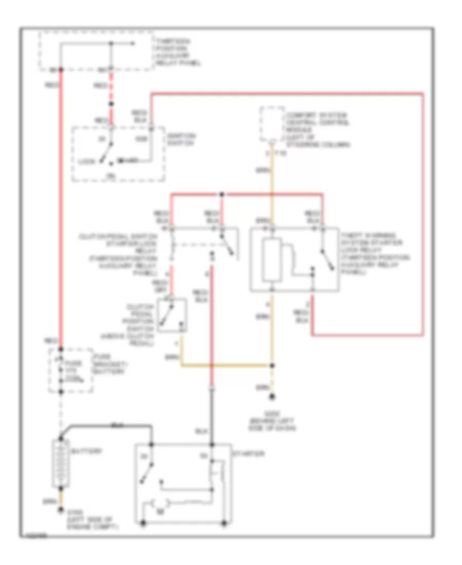 Starting Wiring Diagram M T for Volkswagen New Beetle GL 1999