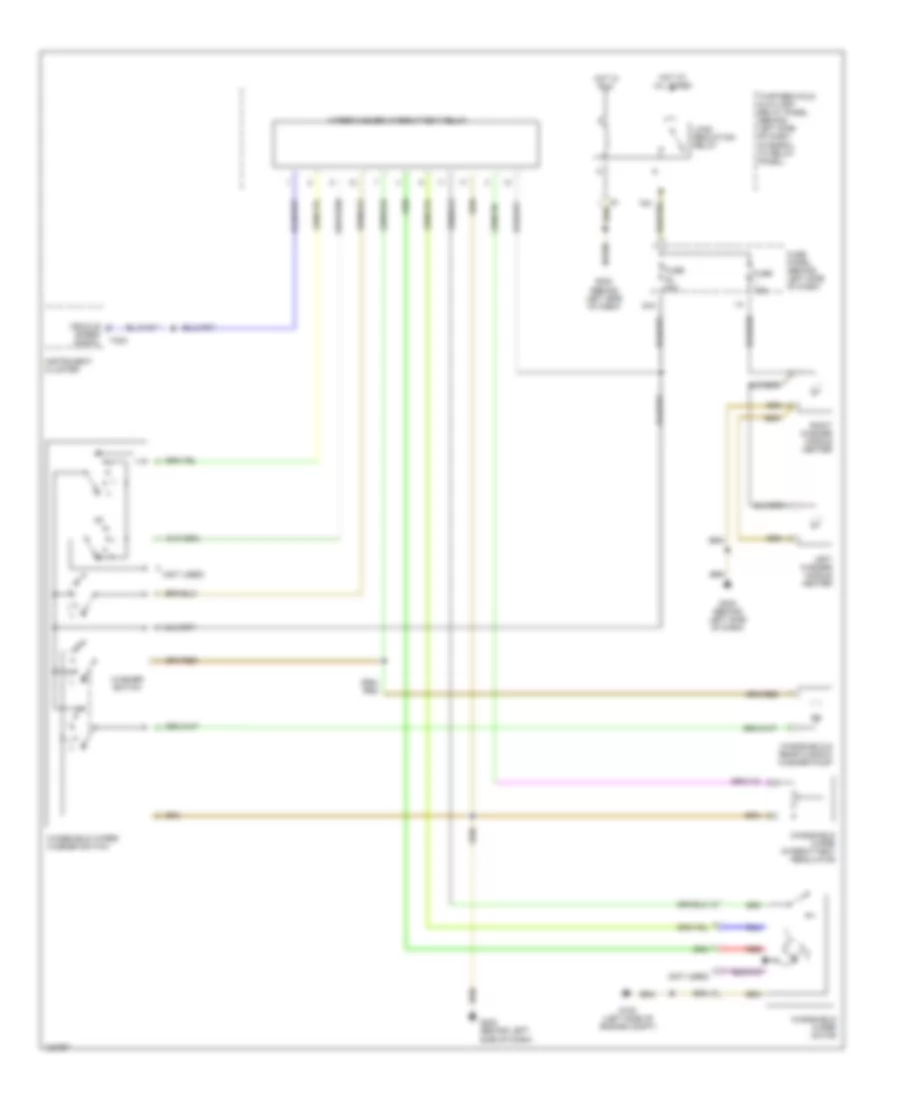 Электросхема стеклоочистителя, дворников и омывателя для Volkswagen New Beetle GL 1999