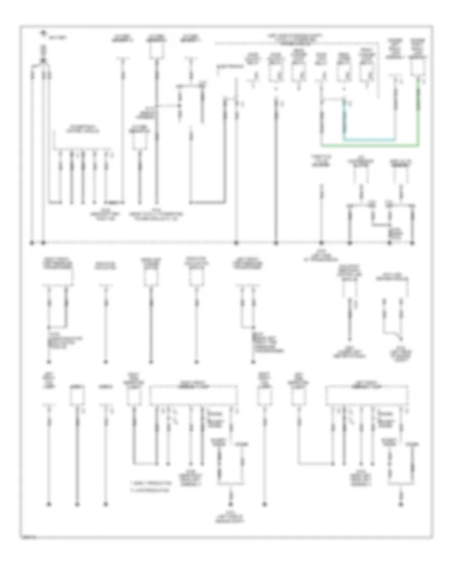 Ground Distribution Wiring Diagram 1 of 4 for Volkswagen Routan SE 2009