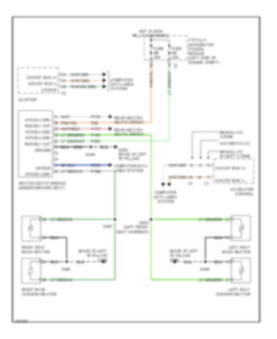 Front Heated Seats Wiring Diagram for Volkswagen Routan SE 2009