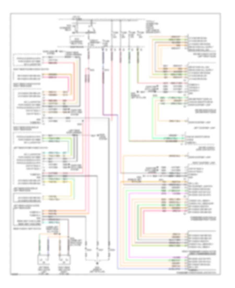 Power Windows Wiring Diagram Except Base for Volkswagen Routan SE 2009