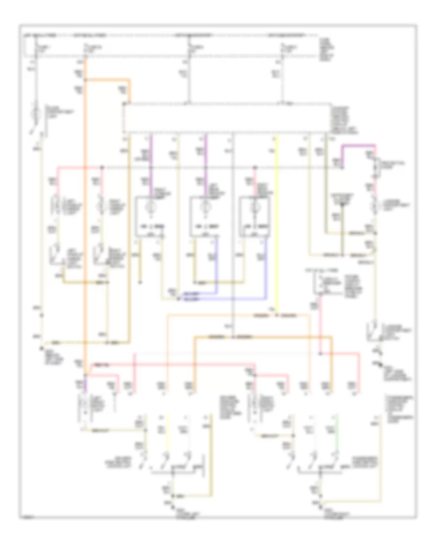Courtesy Lamps Wiring Diagram with Power Windows for Volkswagen New Beetle GLS 1999