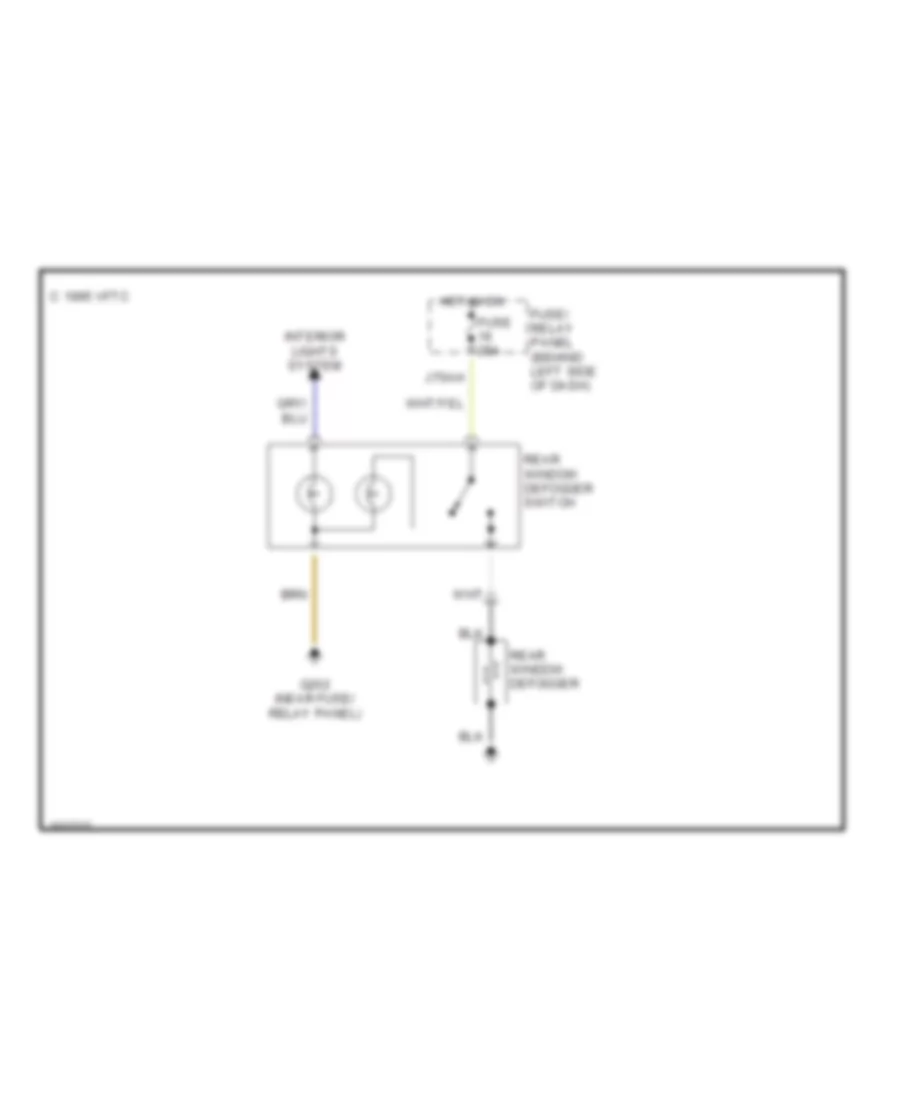 Defogger Wiring Diagram for Volkswagen Fox 1992