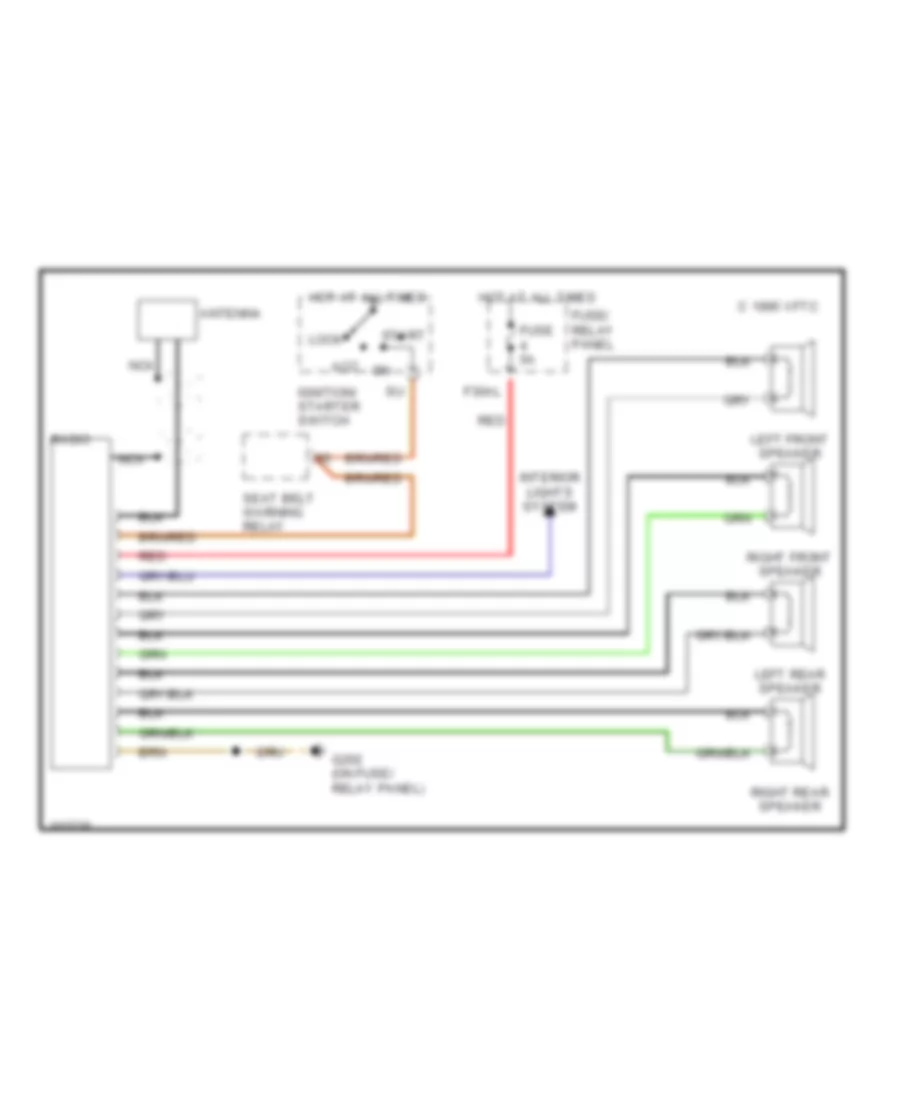 Radio Wiring Diagrams for Volkswagen Fox 1992