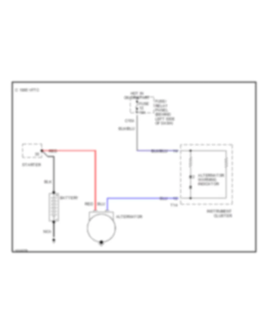 Charging Wiring Diagram for Volkswagen Fox 1992