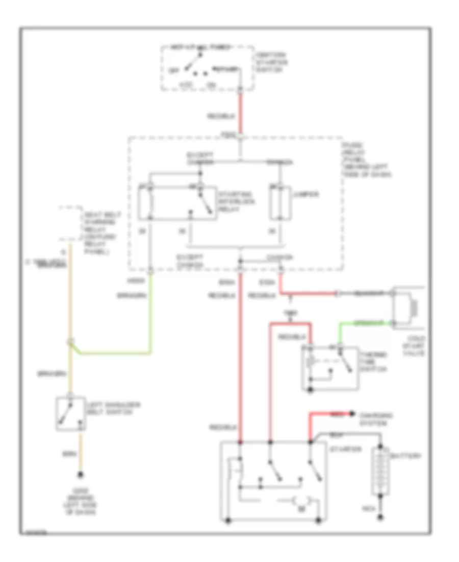 Starting Wiring Diagram for Volkswagen Fox 1992