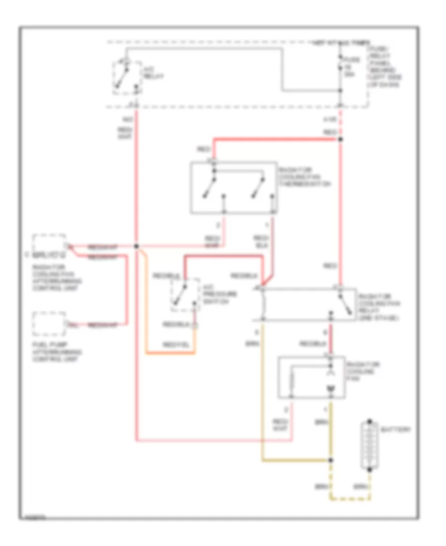 1 8L Cooling Fan Wiring Diagram with A C for Volkswagen Corrado SLC 1992