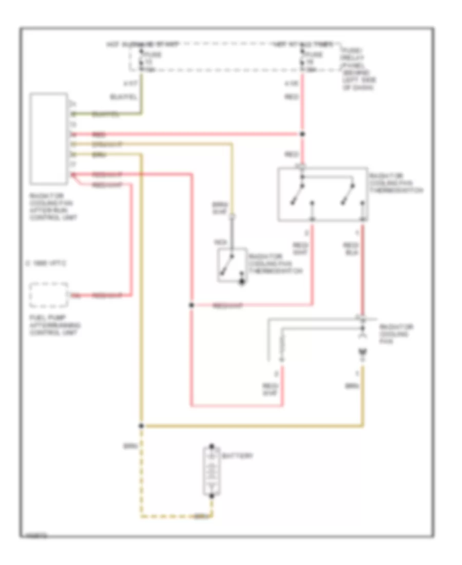 1 8L Cooling Fan Wiring Diagram without A C for Volkswagen Corrado SLC 1992