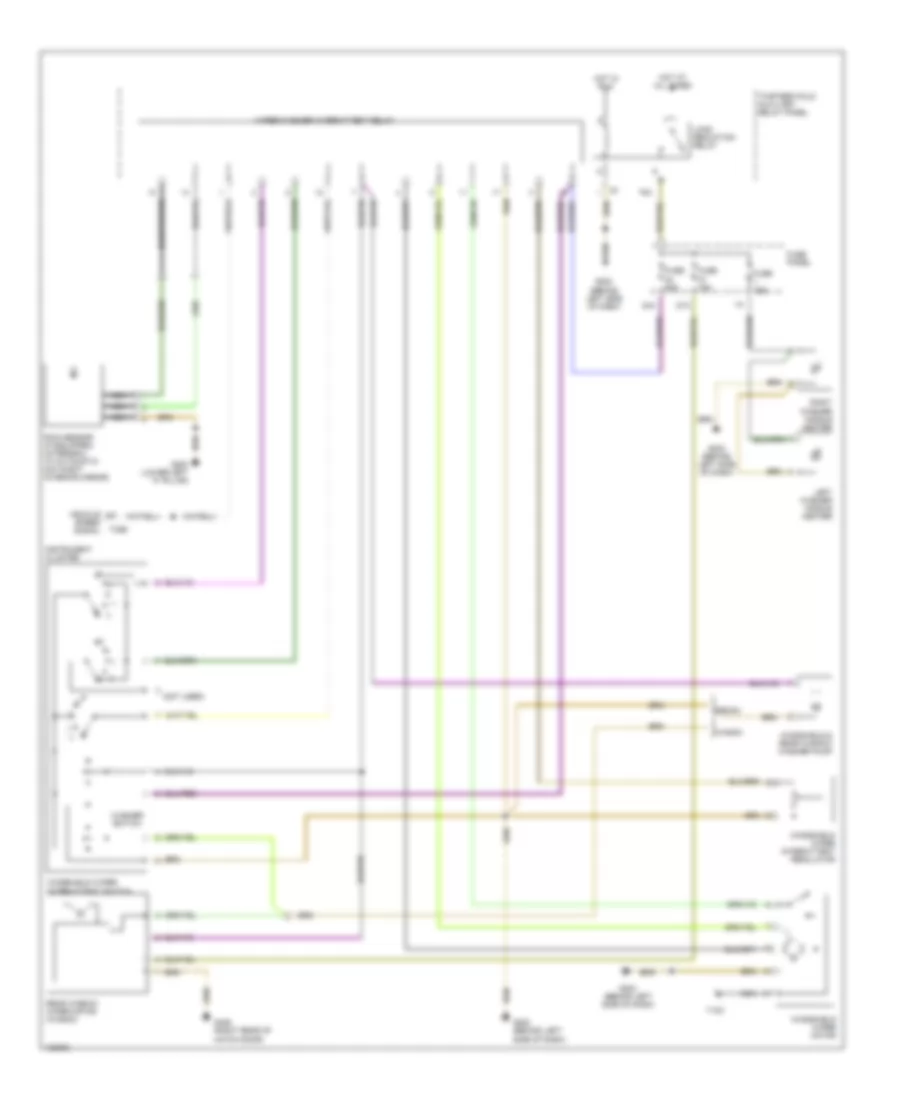 Электросхема стеклоочистителя, дворников и омывателя для Volkswagen Passat GLX 1999