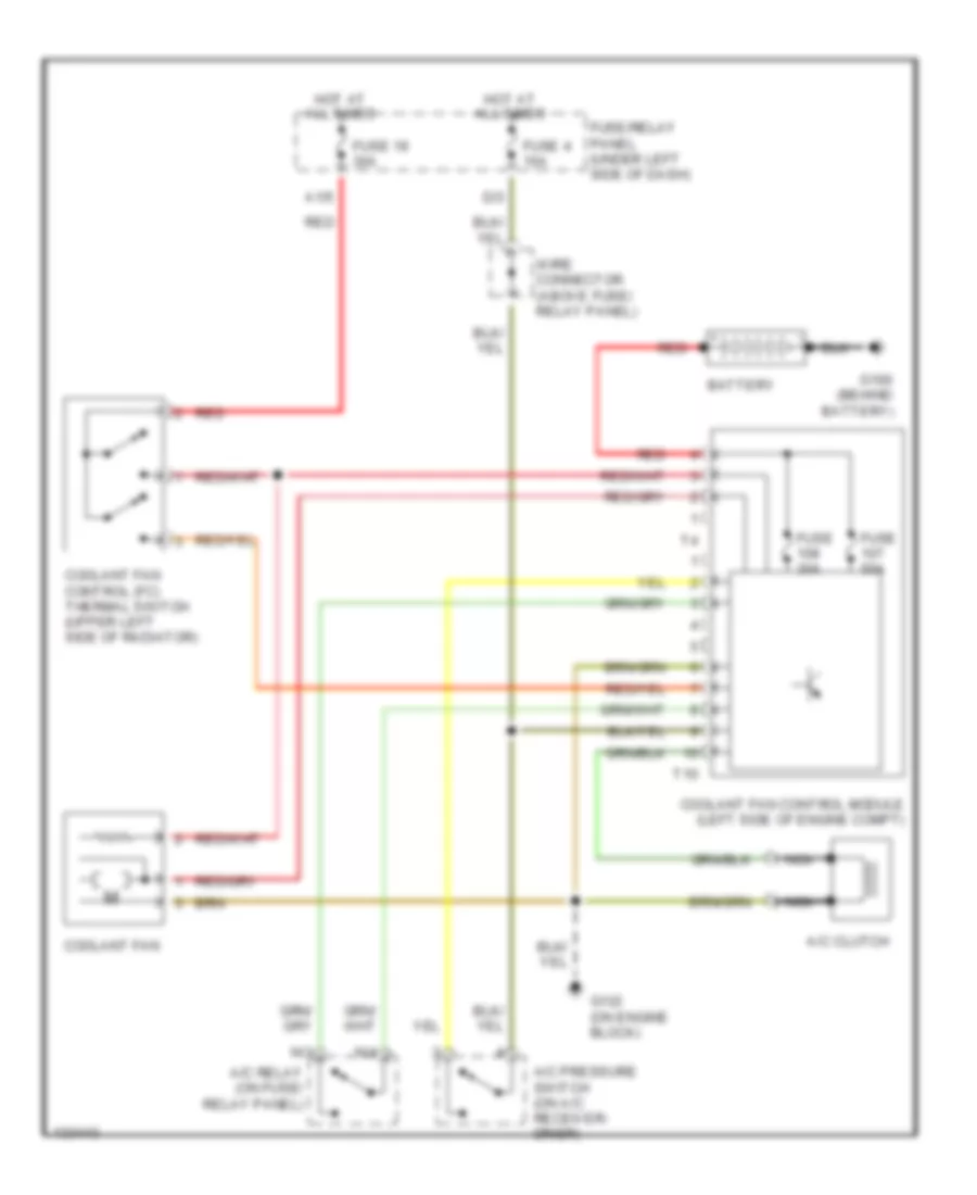 Cooling Fan Wiring Diagram for Volkswagen Cabrio GL 2000