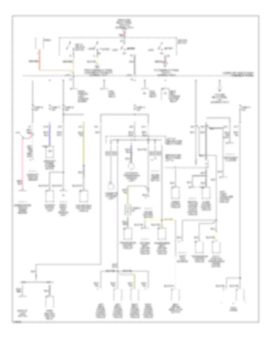 Power Distribution Wiring Diagram (2 of 3) for Volkswagen Cabrio GL 2000