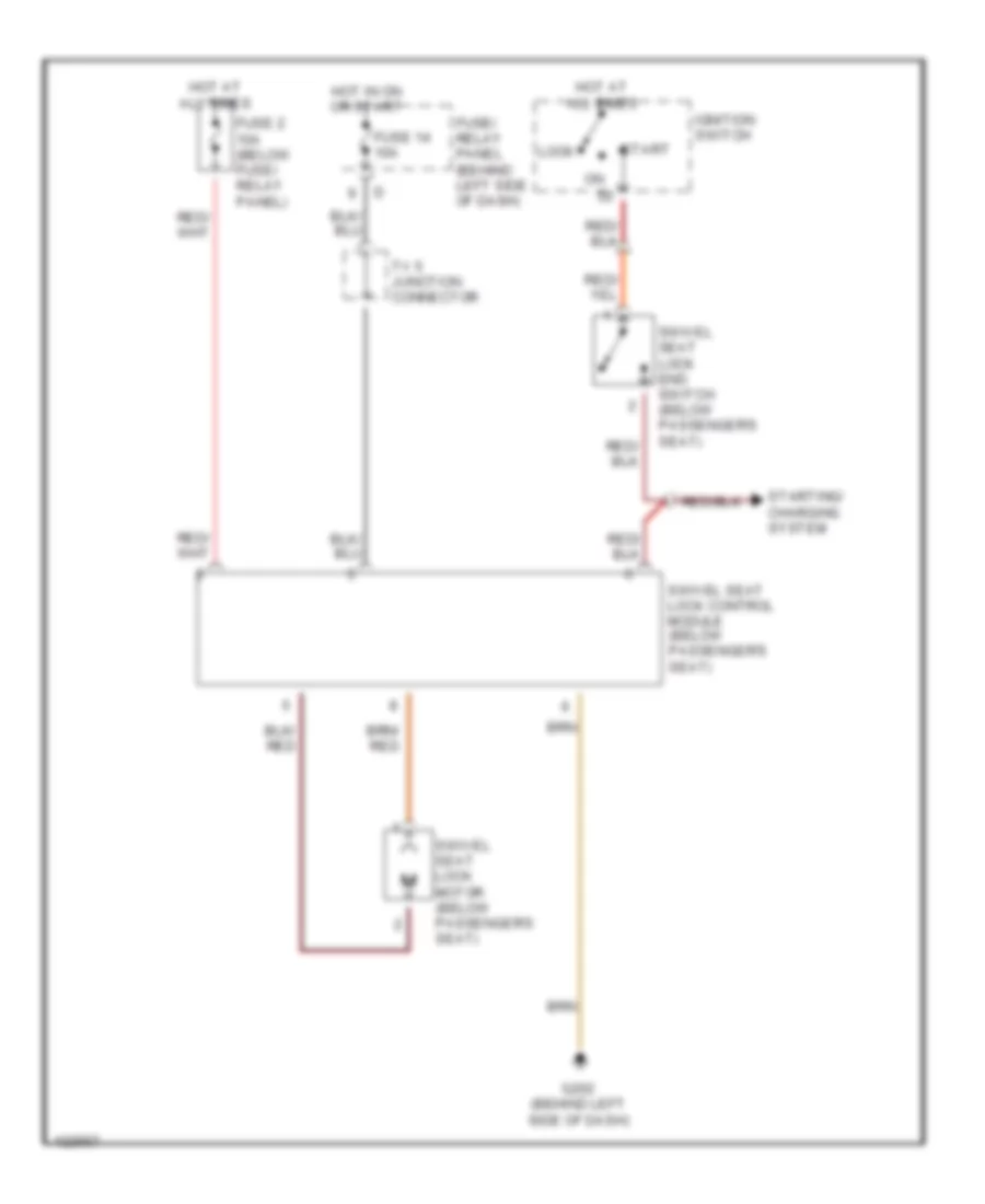 Swivel Seat Lock Wiring Diagram for Volkswagen EuroVan 2000