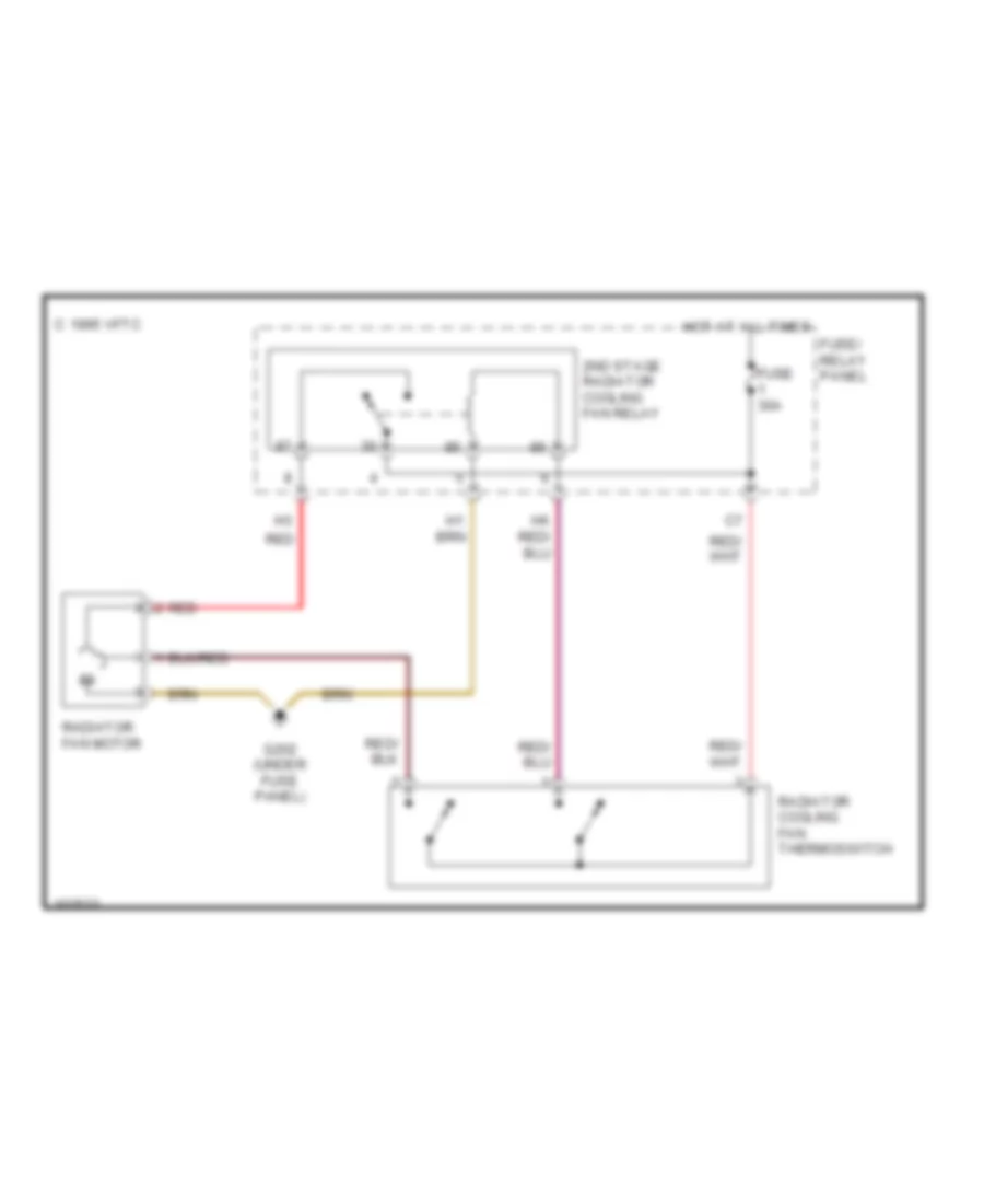 Cooling Fan Wiring Diagram without A C for Volkswagen Vanagon Syncro 1991