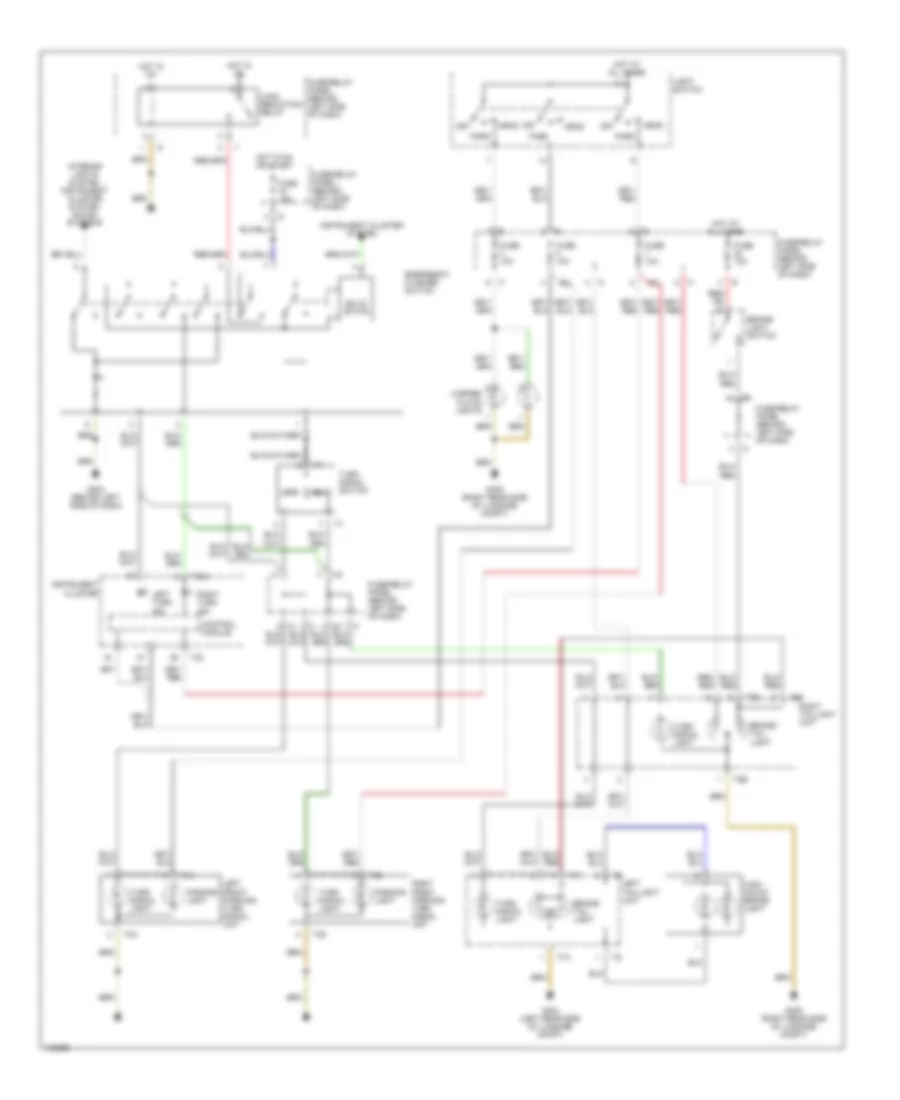 Exterior Lamps Wiring Diagram for Volkswagen EuroVan GLS 2000