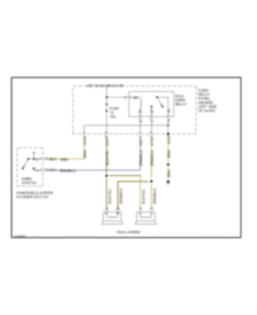 Horn Wiring Diagram for Volkswagen EuroVan GLS 2000