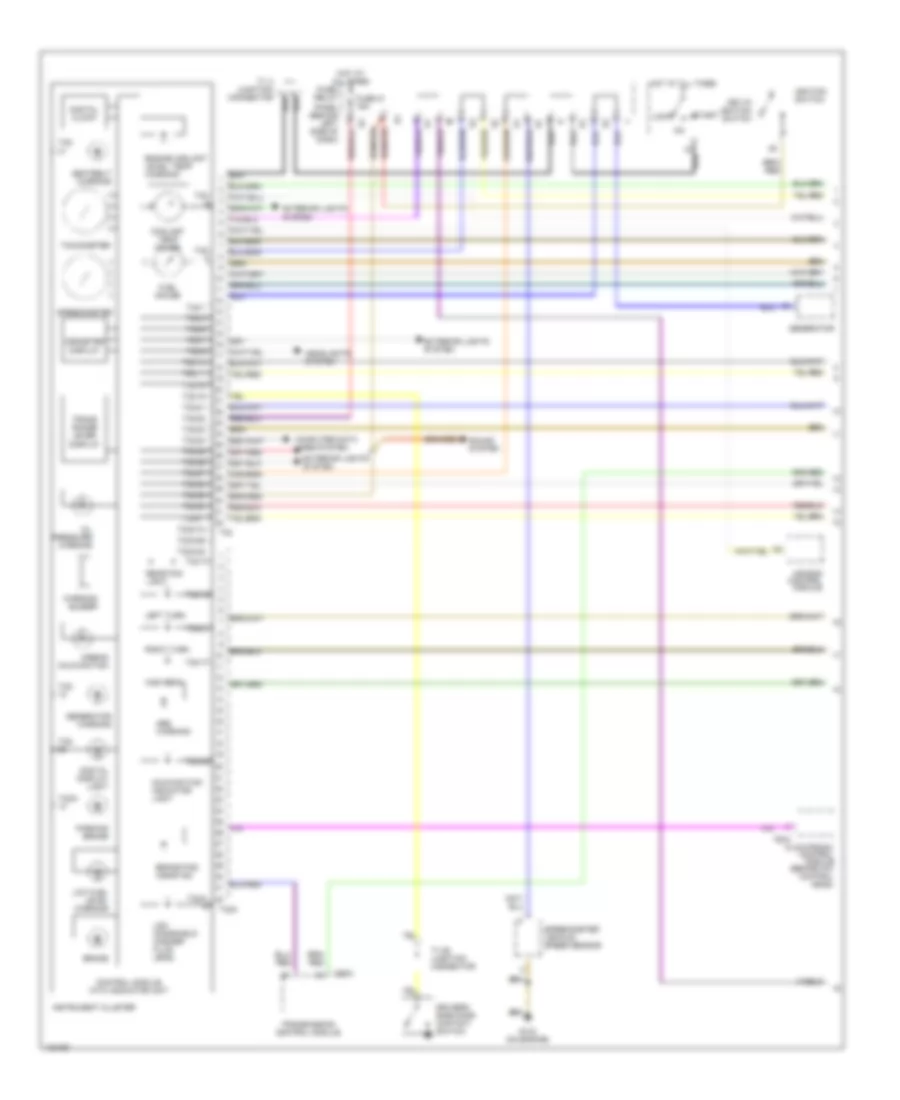 Instrument Cluster Wiring Diagram 1 of 2 for Volkswagen EuroVan GLS 2000