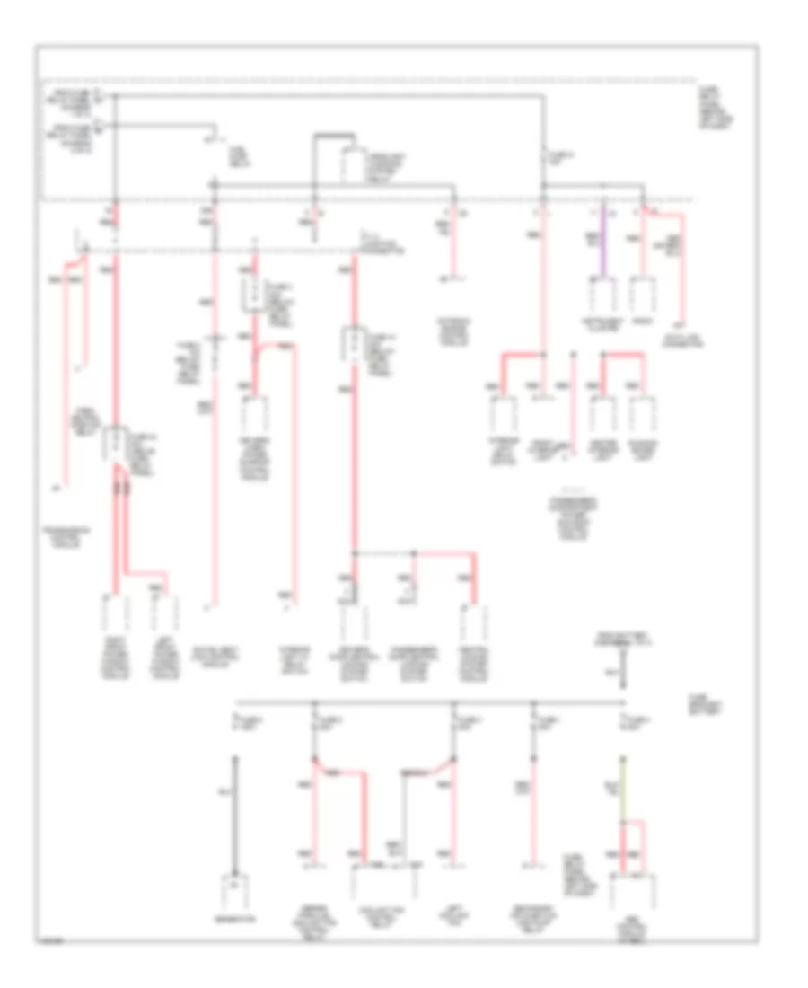 Power Distribution Wiring Diagram 3 of 3 for Volkswagen EuroVan GLS 2000