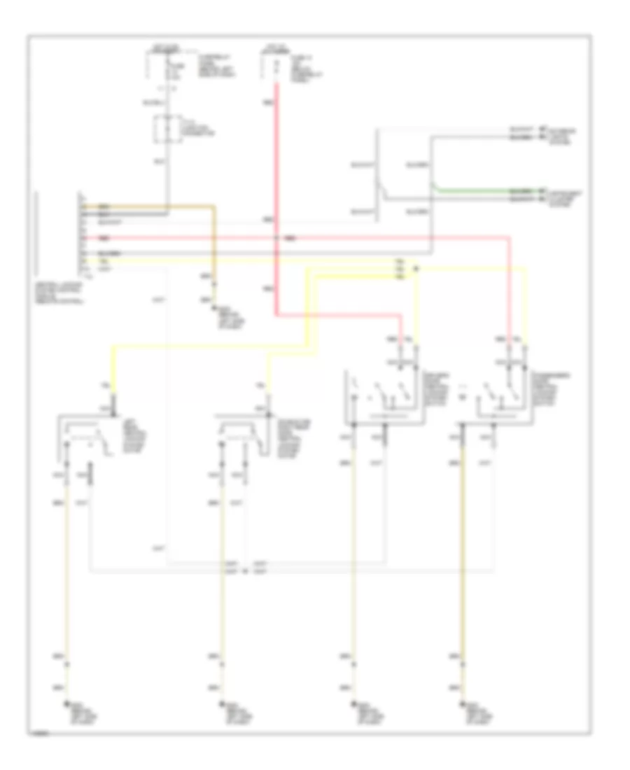 Power Door Lock Wiring Diagram Double Cabin for Volkswagen EuroVan GLS 2000