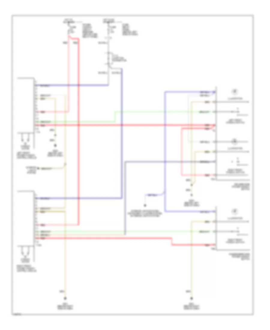 Power Window Wiring Diagram for Volkswagen EuroVan GLS 2000