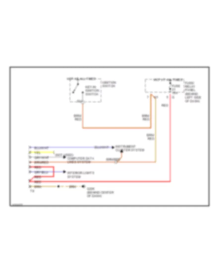 Radio Wiring Diagrams Provisions for Volkswagen EuroVan GLS 2000