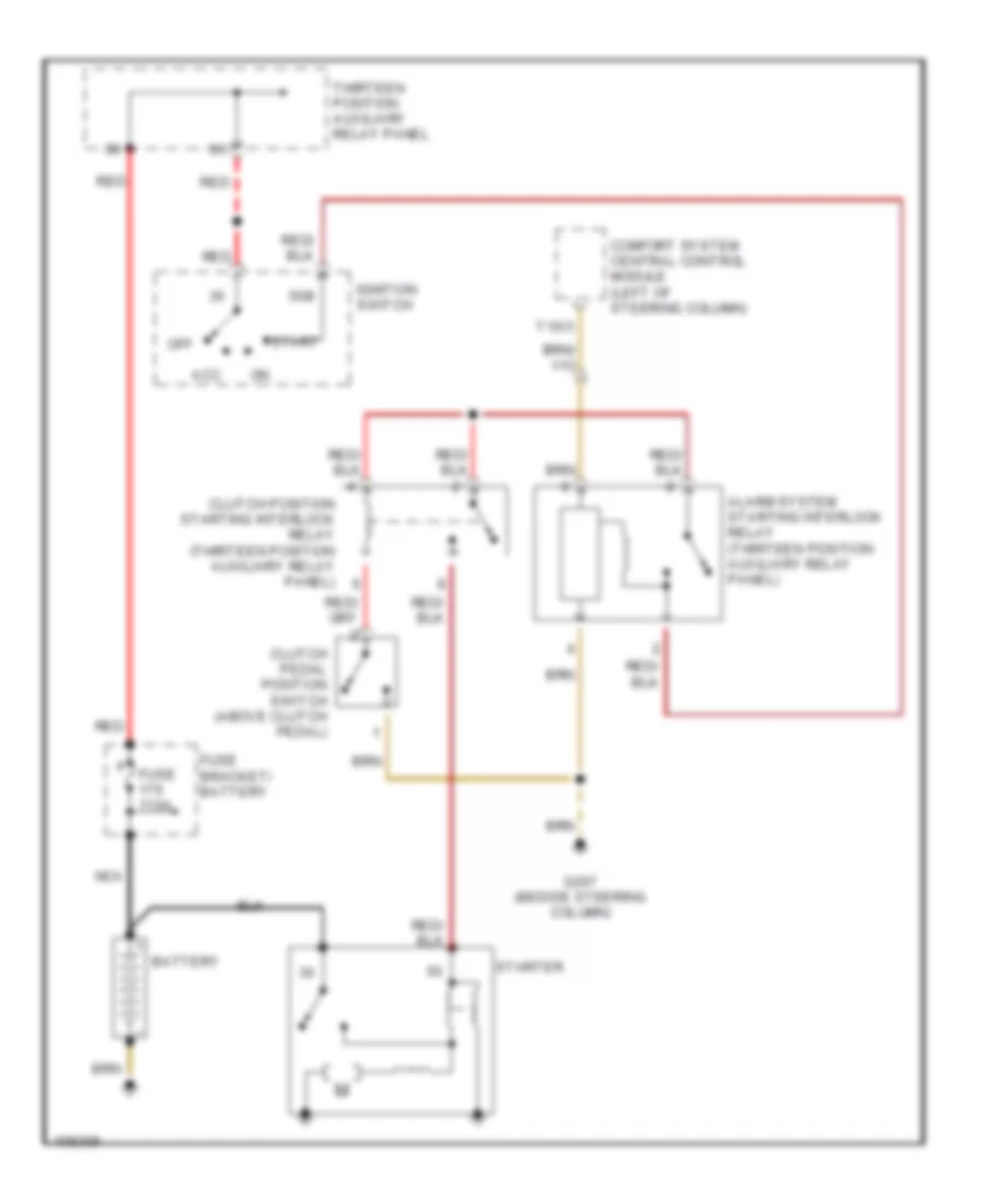 Starting Wiring Diagram M T for Volkswagen New Beetle 1998