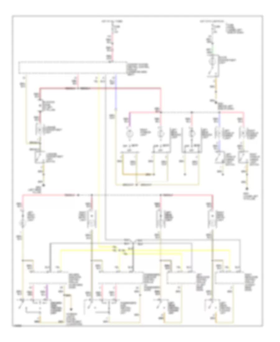 Courtesy Lamps Wiring Diagram with Blue Illuminated I P for Volkswagen Passat GLS 1998