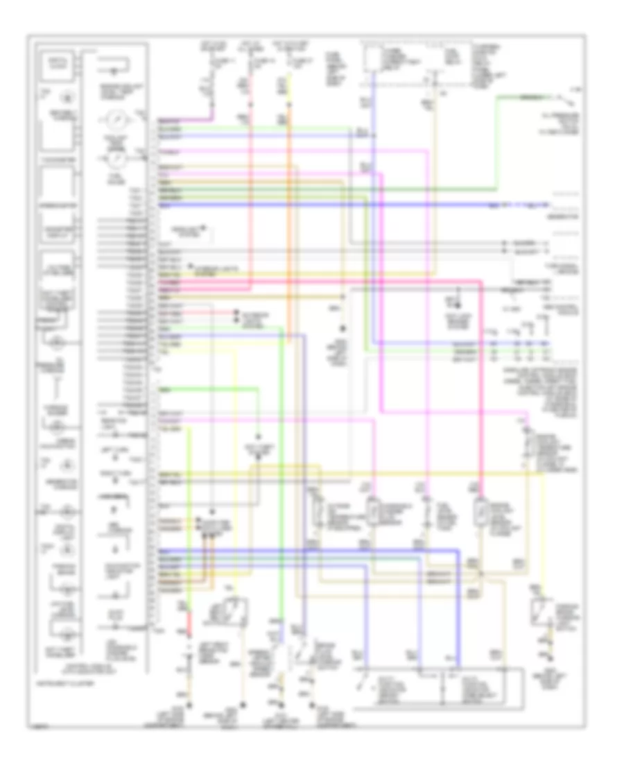 Instrument Cluster Wiring Diagram for Volkswagen GTI GLS 2000