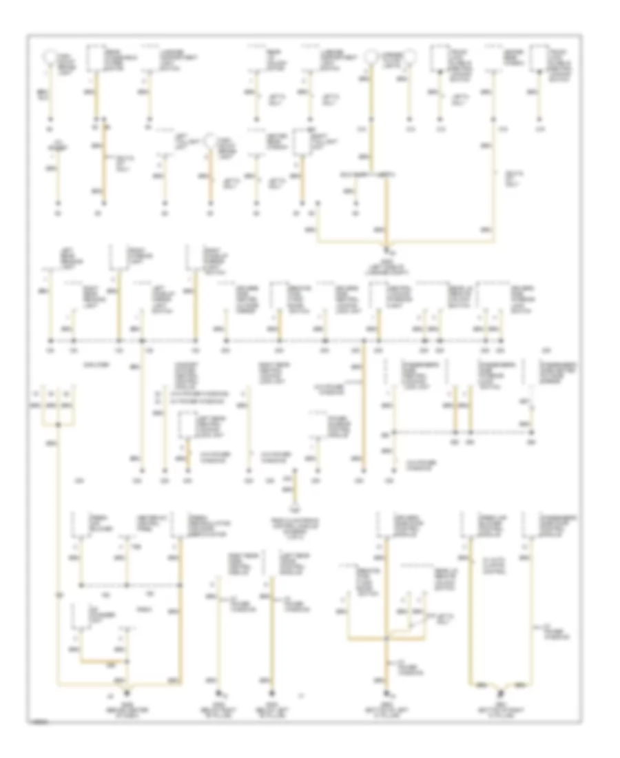 Ground Distribution Wiring Diagram 3 of 3 for Volkswagen GTI GLX 2000