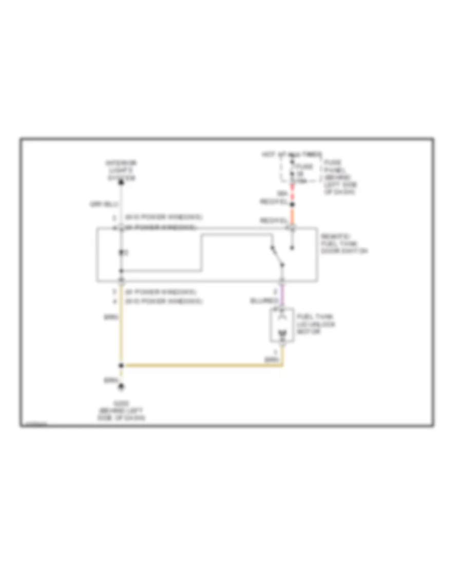 Fuel Door Release Wiring Diagram for Volkswagen GTI GLX 2000