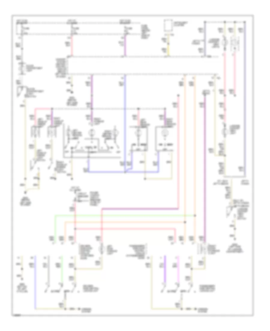 Courtesy Lamps Wiring Diagram with Power Windows for Volkswagen Jetta GL 2000