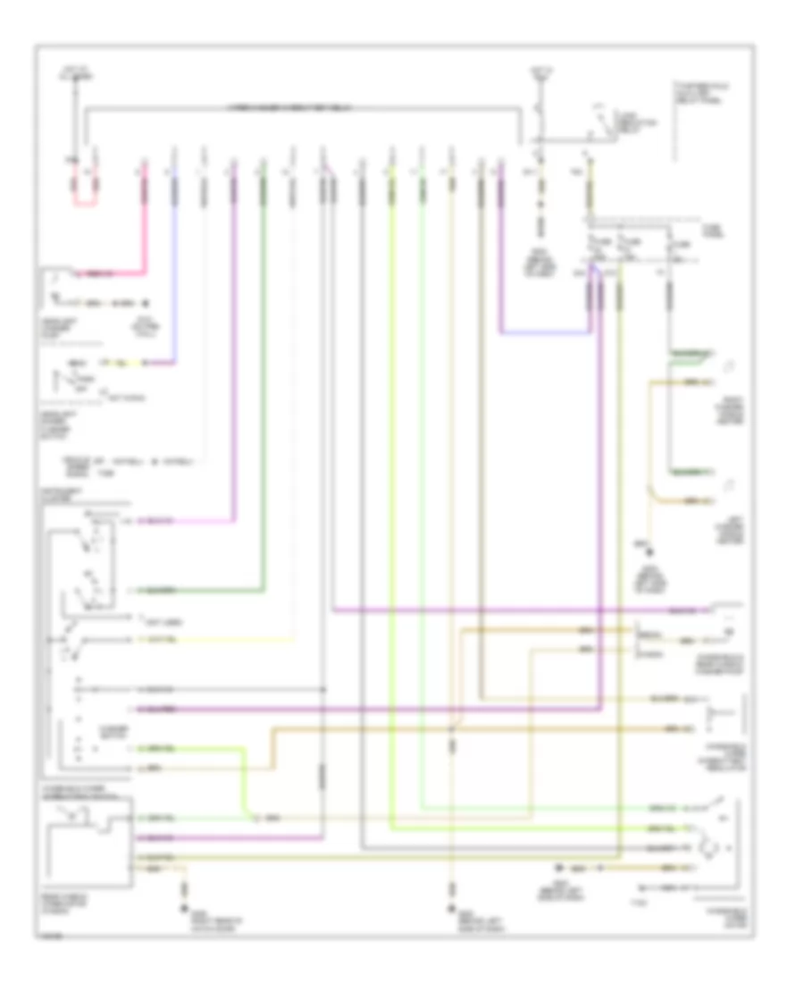 Электросхема стеклоочистителя, дворников и омывателя, С Синий Освещенный I/P для Volkswagen Passat GLX 1998