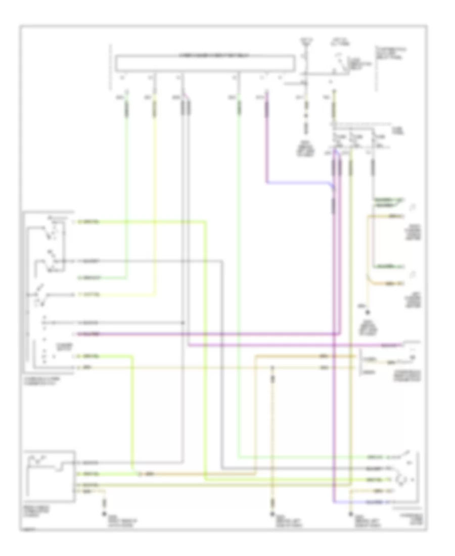 Электросхема стеклоочистителя, дворников и омывателя, С Зеленый Освещенный I/P для Volkswagen Passat GLX 1998
