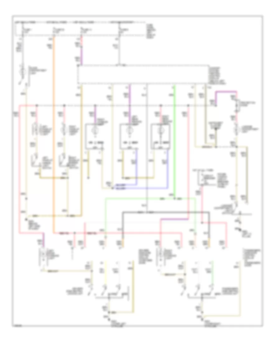 Courtesy Lamps Wiring Diagram with Power Windows for Volkswagen New Beetle GL 2000