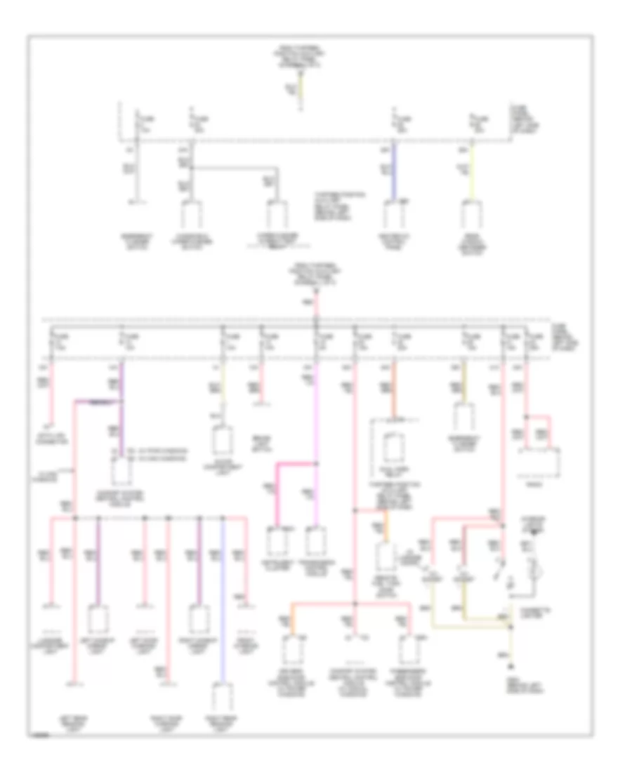 Power Distribution Wiring Diagram 3 of 3 for Volkswagen New Beetle GL 2000