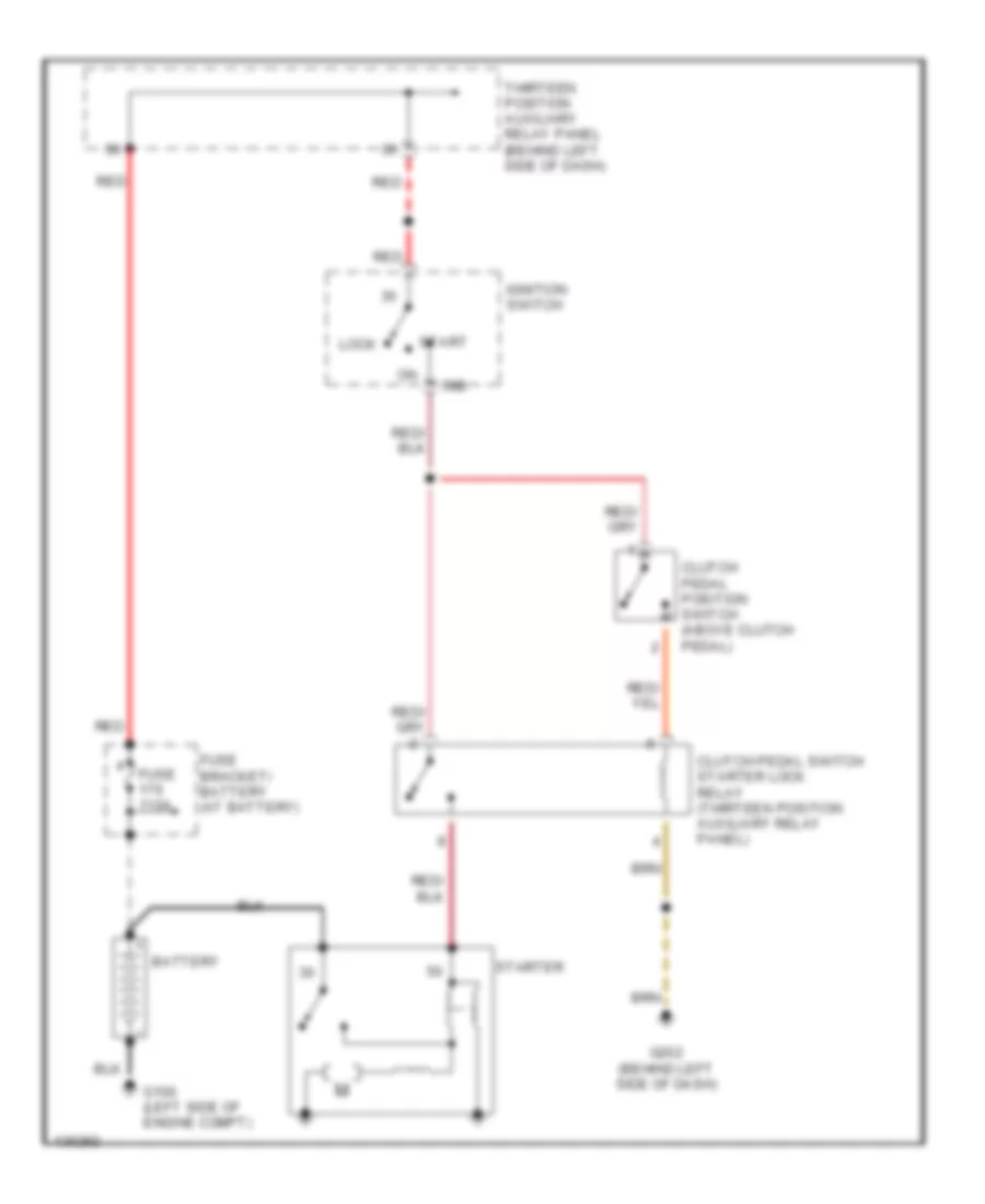 Starting Wiring Diagram M T for Volkswagen New Beetle GL 2000