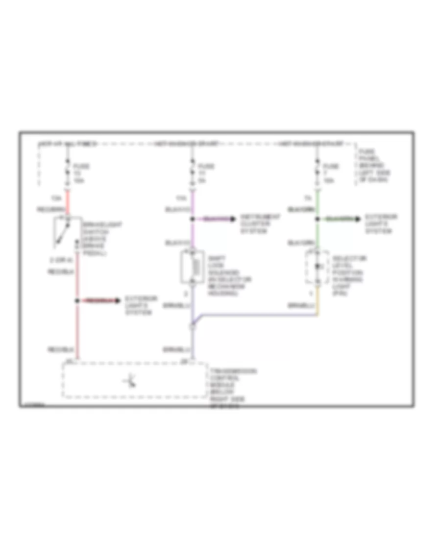 Shift Interlock Wiring Diagram for Volkswagen New Beetle GLS 2000